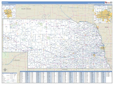 Nebraska state map