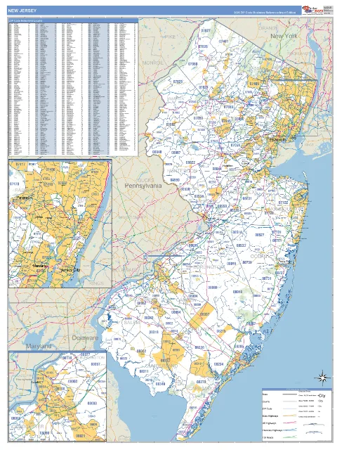 New Jersey state map