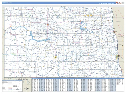 North Dakota state map