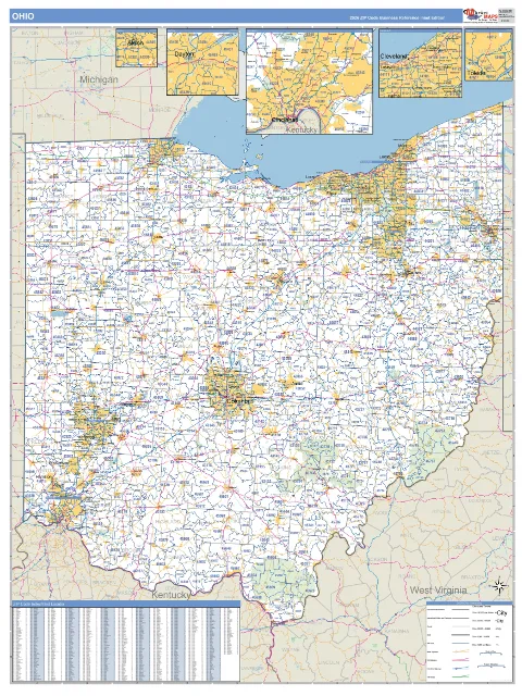 Ohio state map