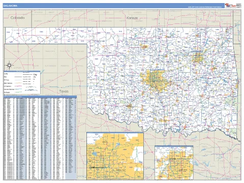 Oklahoma state map