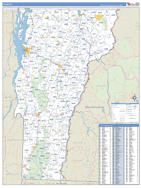 Vermont state map