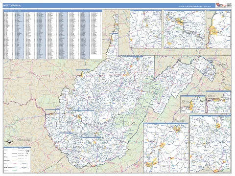 West Virginia state map